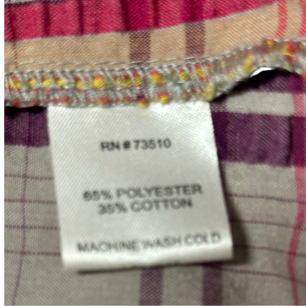 Ivy Jane Plaid Tunic / Dress Size Large 324112 Embroidered 3/4 Bell Sleeves - Picture 6 of 10